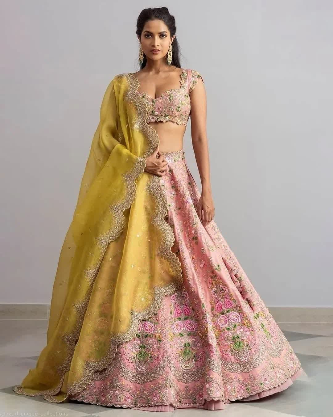New Designer Peach Pink Heavy Work Lehenga With Embroidered Blouse and  Dupatta for Bridesmaid Lehenga Choli Lehenga for Wedding Heavy Skirt - Etsy