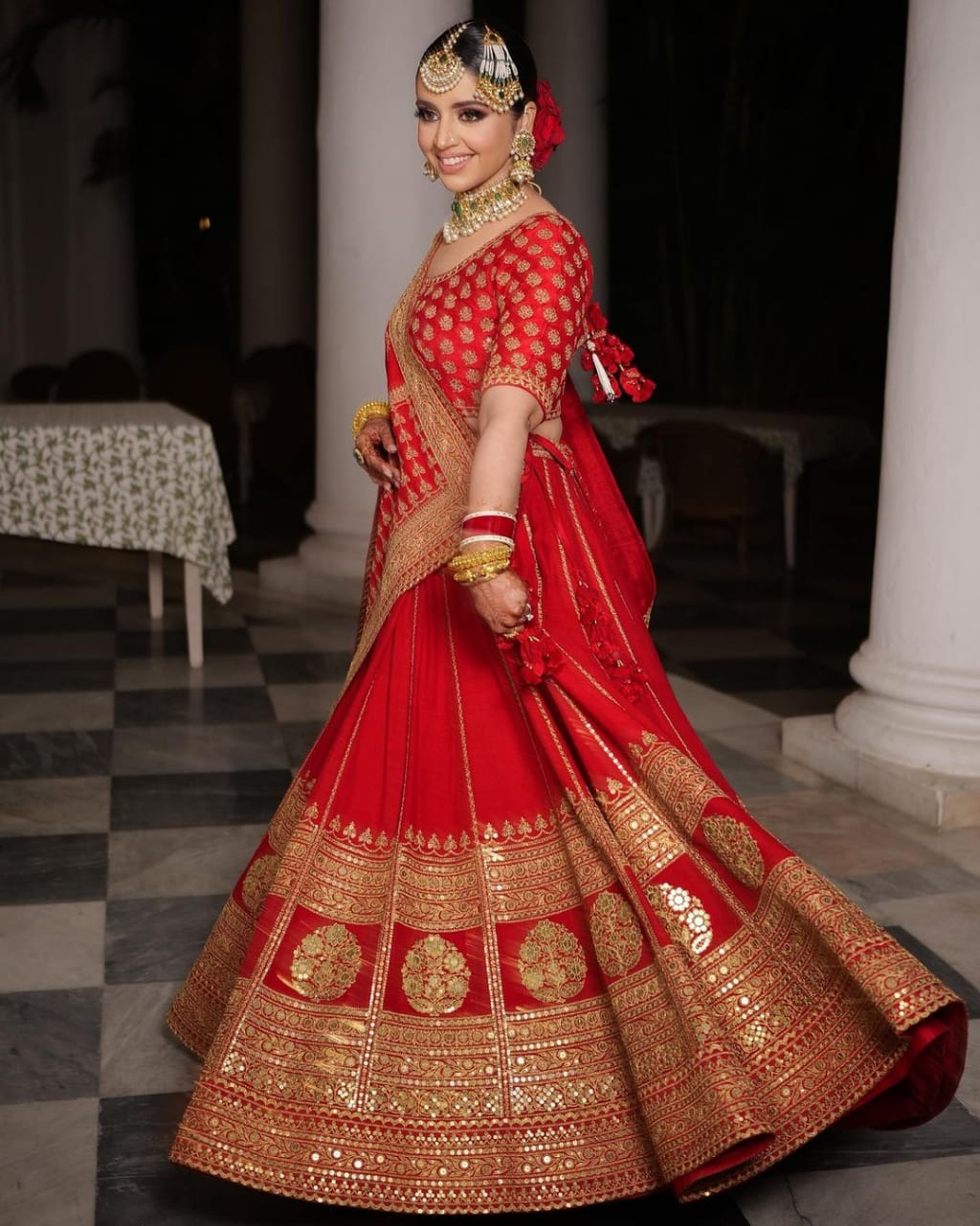 Red Colour Embroidered Attractive Party Wear Silk Lehenga choli –  Prititrendz